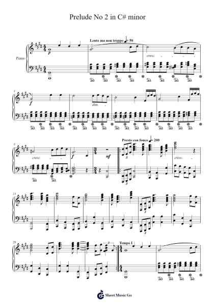 Prelude No 2 in C# minor Sheet Music by Lancenions-Arr.Lauven Joyceleif