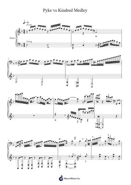 Pyke vs Kindred Medley Sheet Music by Bardo1-Arr.Consclife Gosden