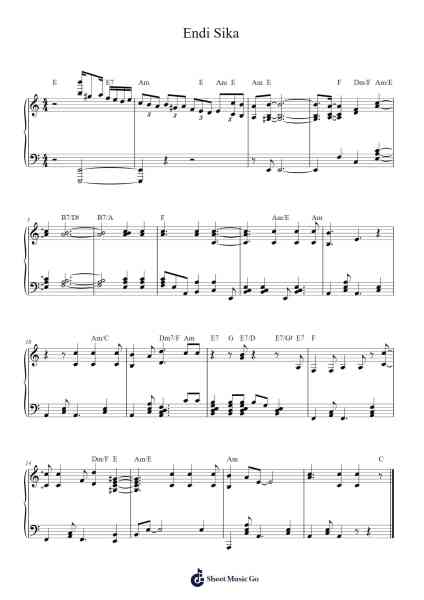 Endi Sika Sheet Music by Unknown author-Arr.Tessborn Sherreen