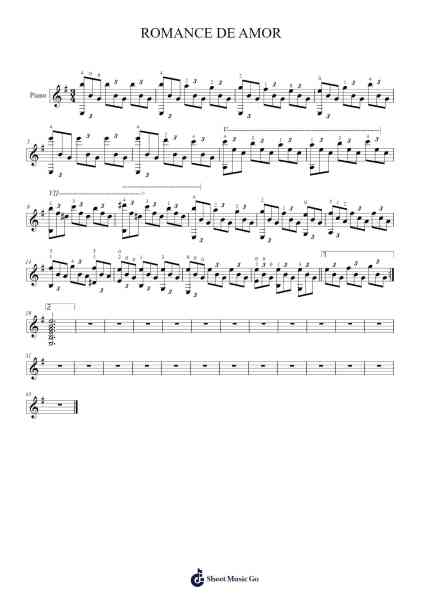 ROMANCE DE AMOR Sheet Music by undefined-Arr.Cofvey Fieldmeo