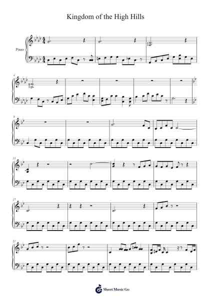 Kingdom of the High Hills 楽譜 by undefined-Arr.Keliot Hicksner