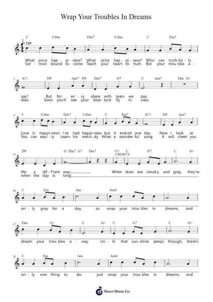 Wrap Your Troubles In Dreams Sheet Music by Harry Barris-Arr.Chilflower