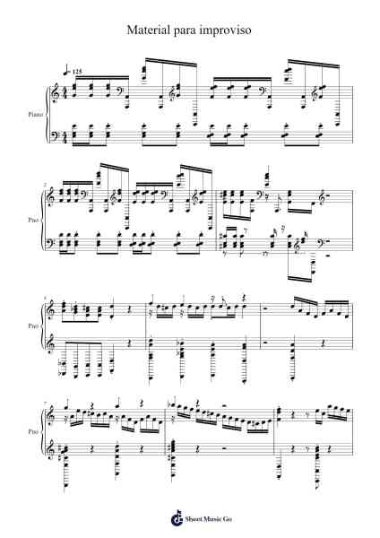 Improvisation Material Sheet Music by canalyuki09-Arr.Larlice Hewphil