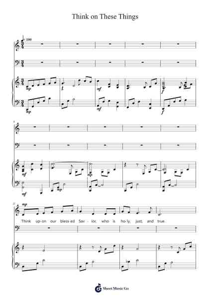 Think on These Things Sheet Music by Alexander Kruchkov-Arr.Reyblume Poundtor