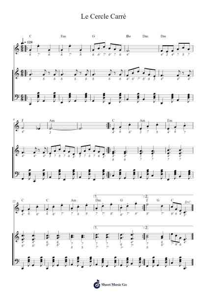 Le Cercle Carré Sheet Music by Kepliam Bloorckens-Arr.Yulejah