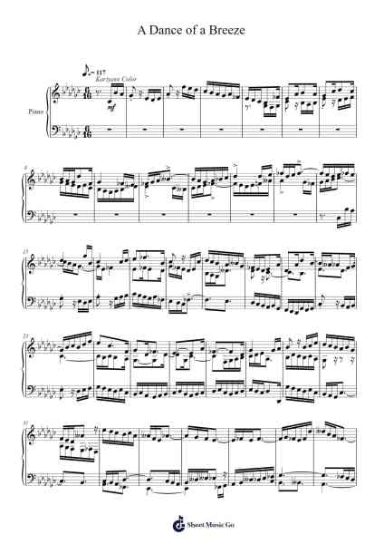 A Dance of a Breeze Sheet Music by Toursbur-Arr.Poundnions