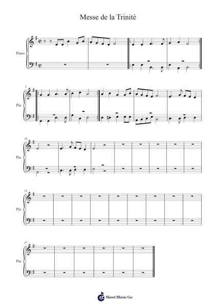Messe de la Trinité Sheet Music by undefined-Arr.Fasil Murseph