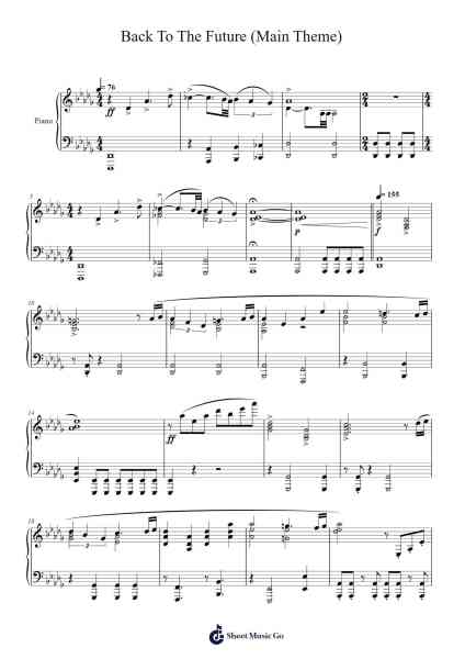 Back To The Future (Main Theme) Sheet Music by Alan Silvestri-Arr.Leiflance Bessvian