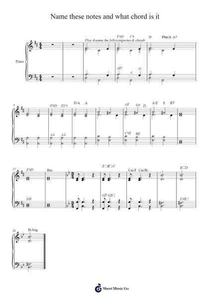 Name these notes and what chord is it Sheet Music by Eunett Steck-Arr.Malke Wordby