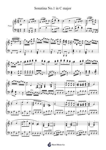 Sonatina No.1 in C major Sheet Music by Wyattvelt-Arr.Boycelee