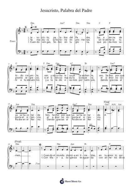 Jesucristo, Palabra del Padre Sheet Music by Antonio Alcalde-Arr.Jonesrhys