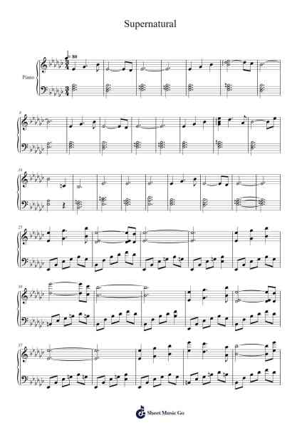 Supernatural 樂譜由 Jay Gruska - 編曲 Phiphrey Bowthey