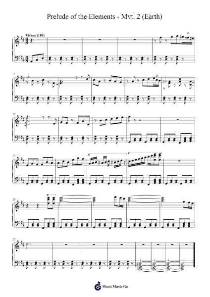 Prelude of the Elements - Mvt. 2 (Earth) Sheet Music by Scott Brodzeller-Arr.Kawar Rusfrank