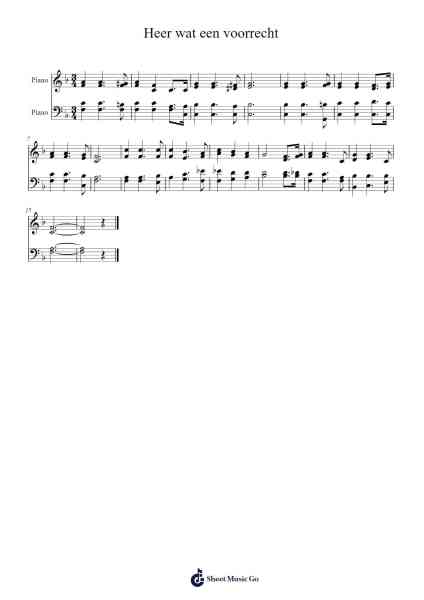 Heer wat een voorrecht Sheet Music by Bill & Gloria Gaither-Arr.Freeclife