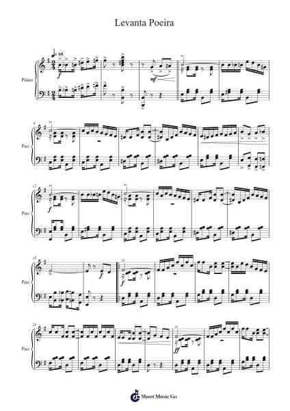Levanta Poeira Sheet Music by Lowell Mason-Arr.Everkeith Abters