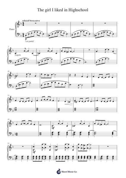 The girl I liked in Highschool Sheet Music by The sun is a deadly laser-Arr.Sampcon Mevans