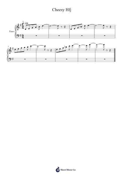 Cheesy Hfj Sheet Music by Cheesy Hfj-Arr.Kerrdutt Anda