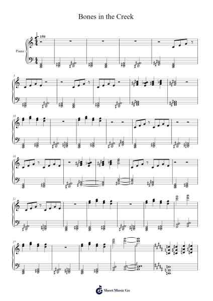 Bones in the Creek Sheet Music by undefined-Arr.Betbur