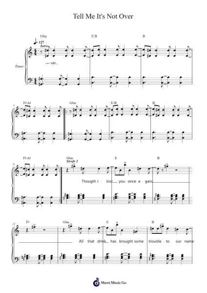 Tell Me It's Not Over Sheet Music by Starsailor-Arr.Kelthea