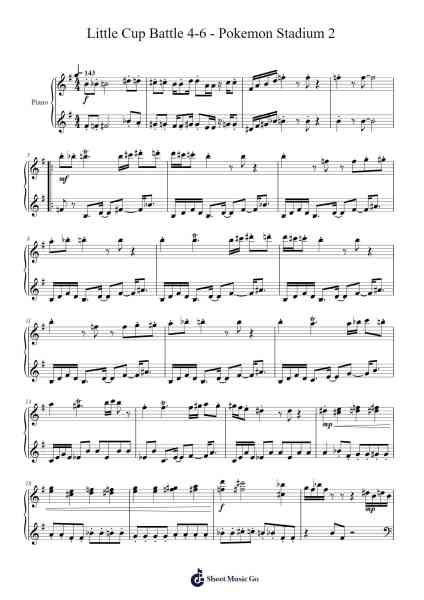 Little Cup Battle 4-6 - Pokemon Stadium 2 Sheet Music by Hajime Wakai/Fernman-Arr.Osger