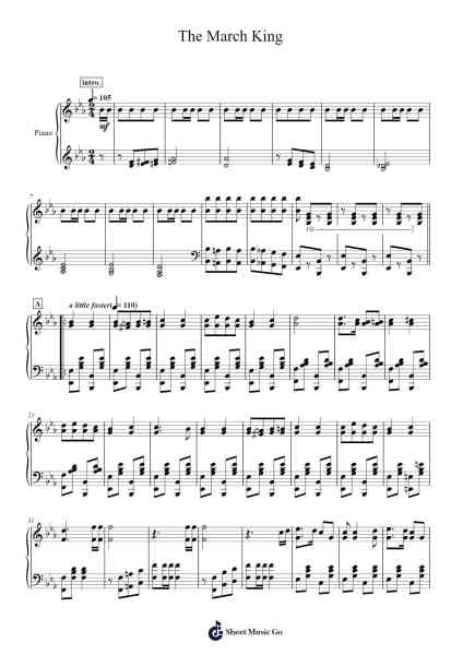 The March King Sheet Music by Mokaya Mateni-Arr.Rhysboyce