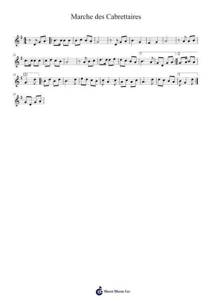 Marche des Cabrettaires Sheet Music by RadioNet-Arr.Padmos Gibleign