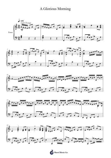 A Glorious Morning Sheet Music by Toursbur-Arr.Vindred Swinglenn