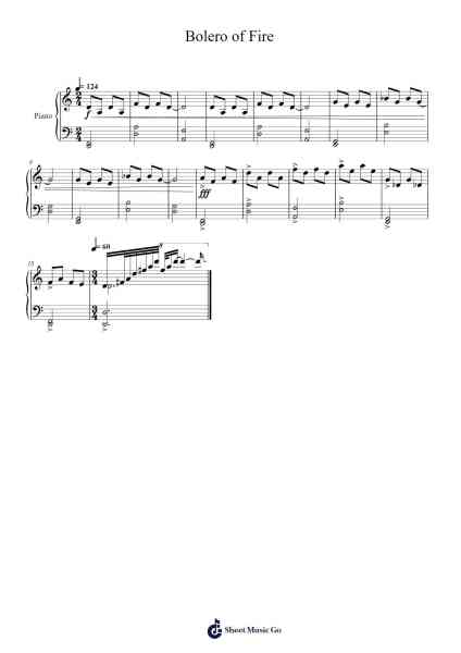 Bolero of Fire Sheet Music by Koji Kondo-Arr.Efbin Kimsie