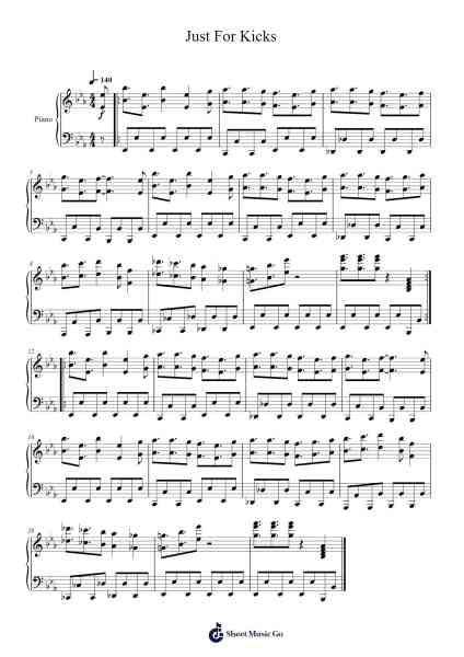 Just For Kicks (Super Mario Party) Sheet Music by Mike Sarne-Arr.Chloemen O'Cazie