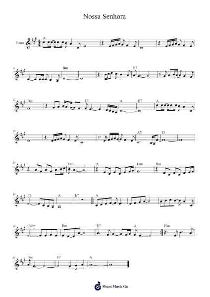 Nossa Senhora Sheet Music by Roberto Carlos-Arr.Kyleyy
