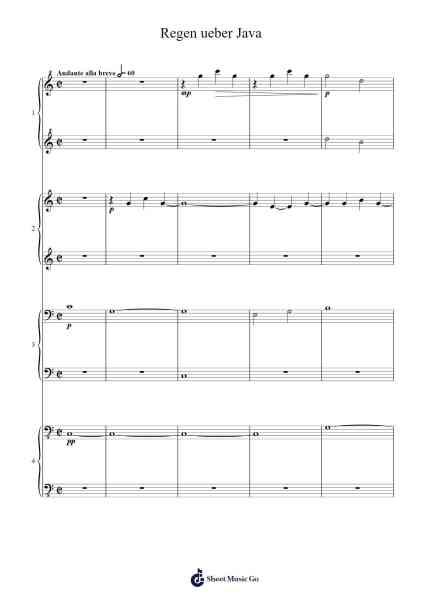 Regen ueber Java Sheet Music by Daniel Schneppe-Arr.Junechad