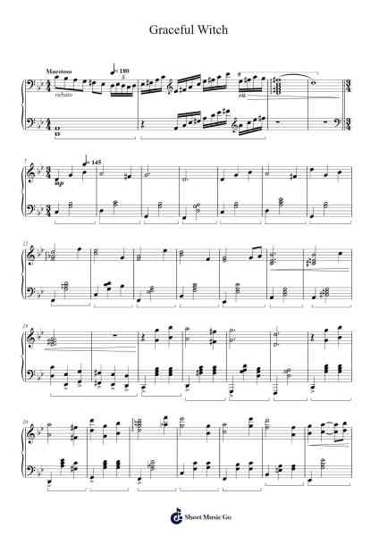 Graceful Witch Sheet Music by PianiCast-Arr.Abters Bloomsteele