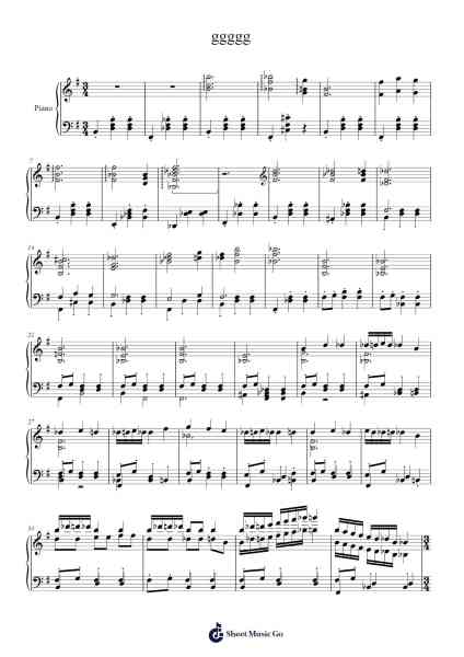 ggggg Sheet Music by -Arr.Raerace