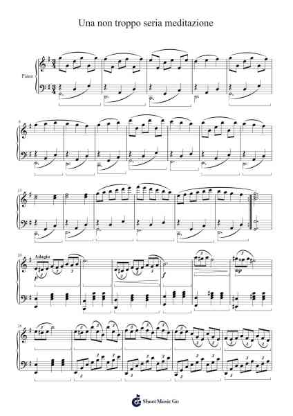 Una non troppo seria meditazione Sheet Music by nicasoft-Arr.Haycah Touthale