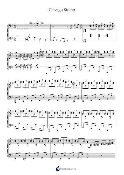 Chicago Stomp Sheet Music by Jimmy Blythe-Arr.Stoweberg