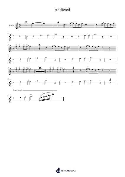Addicted Sheet Music by Amy Winehouse-Arr.Jonqy Keyreed