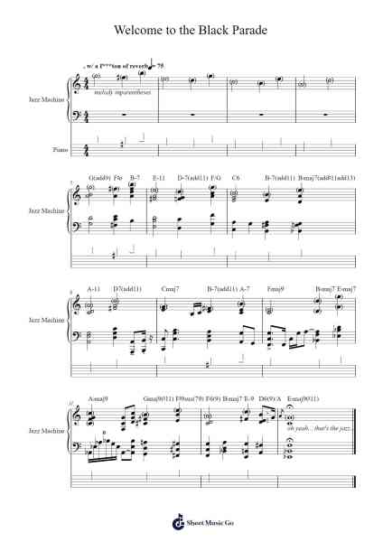Welcome to the Black Parade Sheet Music by The Existential Funk-Arr.Clarknence