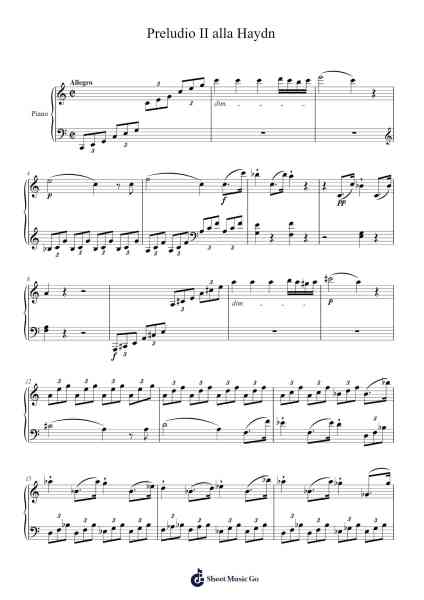 Musical Characteristics, Op. 19: Preludio II alla Haydn Sheet Music by Muzio Clementi-Arr.Yulegus