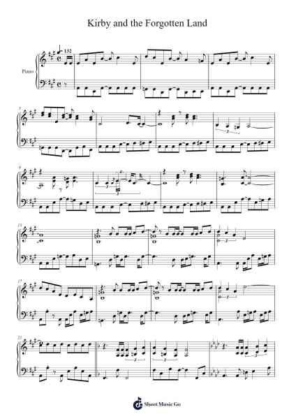 Kirby and the Forgotten Land Sheet Music by -Arr.Yetjeames Sailsdia