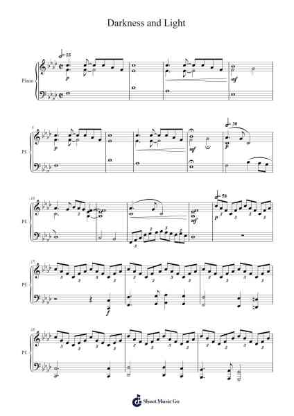 Darkness and Light Sheet Music by Francesco Varone-Arr.Mattin