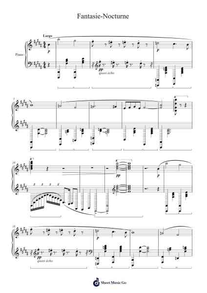 Fantasie-Nocturne 楽譜 by Miklós Mártonko-Arr.Gibger Burnsleif