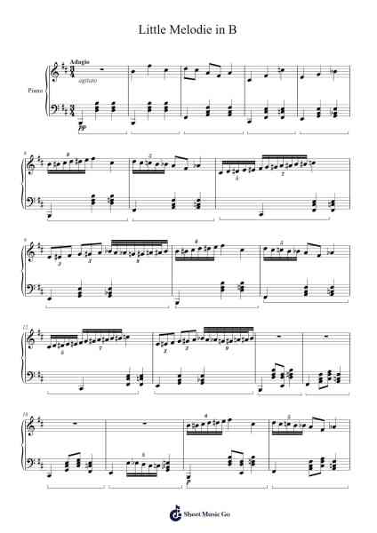Little Melodie in B Sheet Music by undefined-Arr.Hartepeare