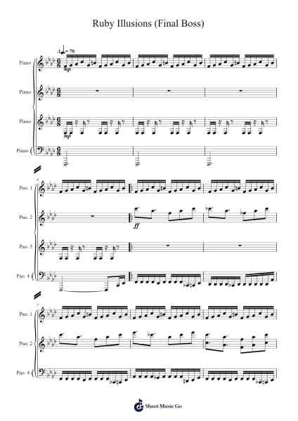 Ruby Illusions (Final Boss) Sheet Music by Tee Lopes-Arr.Jeamesjosh