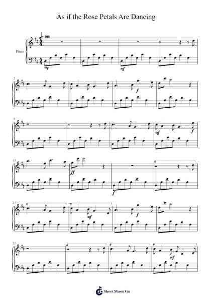 As if the Rose Petals Are Dancing Sheet Music by Deankeith Sailsreg-Arr.Francespkins Vicpham