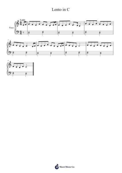 Lento in C Sheet Music by jdoe1-Arr.Shirvien