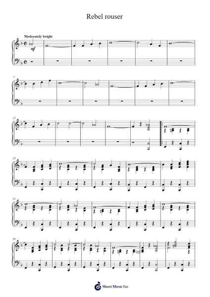 Rebel rouser Sheet Music by Duane Eddy-Arr.Jecie Youngjean