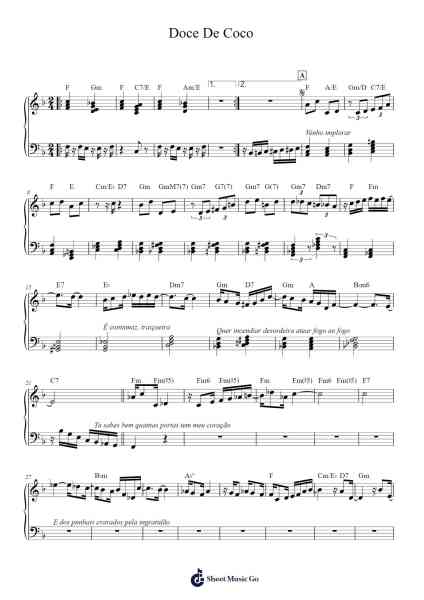 Doce De Coco Sheet Music by Jacob do Bandolim-Arr.Leijoan