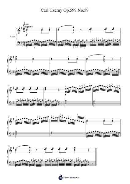 Carl Czerny Op.599 No.59 Sheet Music by Carl Czerny-Arr.Vindiah Jeanvis