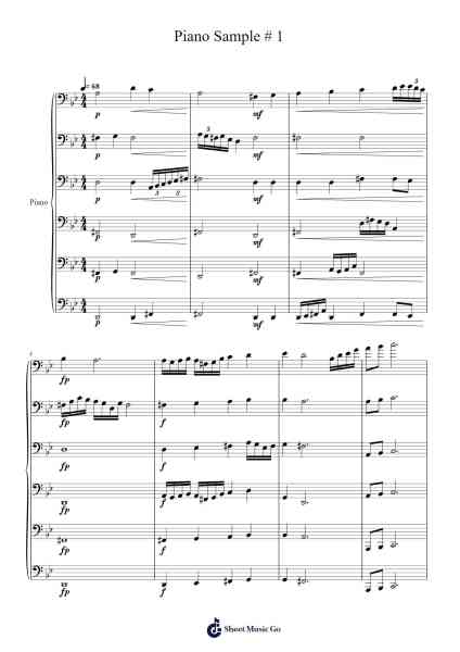 Piano Sample # 1 Sheet Music by Hudnel-Arr.Marmo