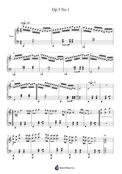 Op. 3 No. 1 Sheet Music by Camilro Jeamesraine-Arr.Wildmy